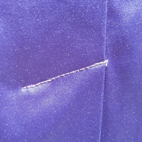 Talbots Petites Special Occasion Violet Satin Maxi Pencil Skirt w Pockets - Picture 11 of 17